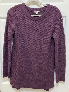 Merona long purple tunic sweater size S